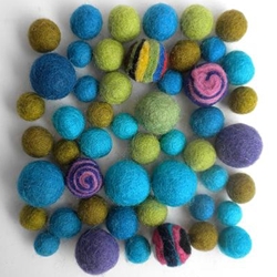 Felted Wool Bead Multi-Packs 50 Piece Assortments