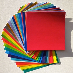 Origami Paper - 55 Solid Color Sheets 3-7/8" (10cm) Square