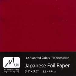 Foil Origami Paper - Assorted Colors 3.5" Square 48 Sheets