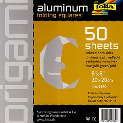 Origami Aluminum 8"x8" 50 sheets (20 x 20 cm)