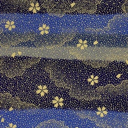 Flowers Falling Against Night Sky - Chiyogami Paper