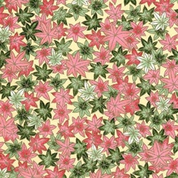 Pink & Green Leaves - Chiyogami Paper