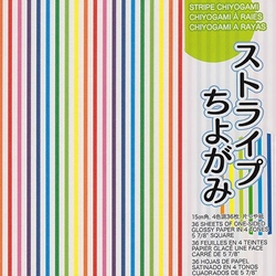 Stripe Chiyogami Origami Paper