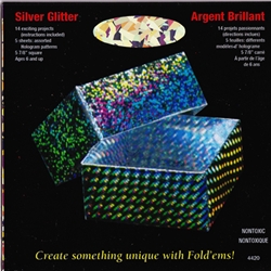Origami Paper - Silver Glitter Hologram Patterns