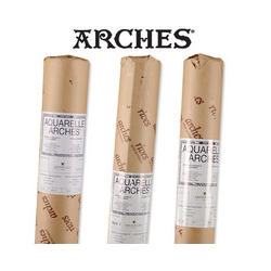  Arches Watercolor Paper Roll 44.5-inch x 10-Yards - Natural  White 100% Cotton Paper - 140lb Cold Press Watercolor Paper Roll - Arches  Art Paper for Watercolor Gouache Ink Acrylic and More