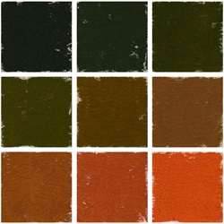 Roche Pastel Values Sets of 9 - Orange Brown 2140 Series