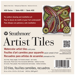 Strathmore Artist Tiles Watercolor Pad - 6"x6" 10 Tiles