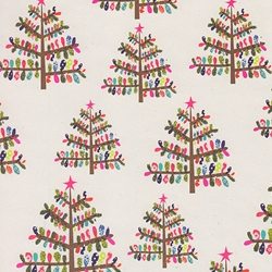 Holiday Paper & Wrap - Small Glitter Trees 20"x27" Sheet
