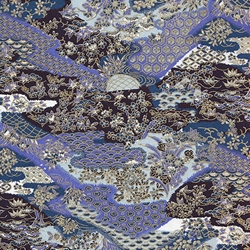 Purple & Indigo Floral Pattern - 19"x25" Sheet