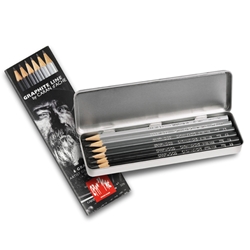 Caran d'Ache Grafwood Metal Box Set of 6 Graphite Pencils (9B,7B,5B,3B,HB,2H)