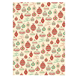 Cavallini Decorative Paper - Vintage Ornaments 20"x28" Sheet