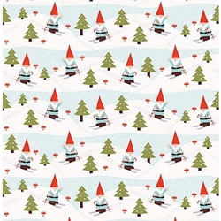 Holiday Skiing Gnomes Paper- 19x26 Inch Sheet