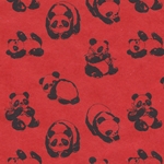 Panda Print Paper- Black on Red 20x30" Sheet