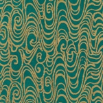 Nepalese Printed Paper- Tibetan Smoke Gold on Aqua Green 20"x30" Sheet