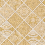 Nepalese Printed Paper- Intricate Moroccan Tiles in Gold on Natural