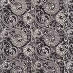 Art Nouveau Paisley Print from Nepal- Black on Natural Paper 20X30" Sheet