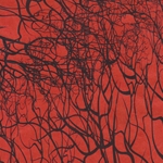 Tangled Tree Paper- Black on Red Paper 20x30" Sheet