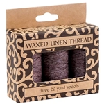 Lineco Waxed Linen Thread- Boxed Sets of 3 Spools (Brown)