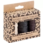 Lineco Waxed Linen Thread- Boxed Sets of 3 Spools (Natural/Black/Brown)