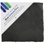 Shizen Design Watercolor Paper Packs- Square Sheets Black Rough 8x8" Pack of 5 Sheets