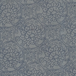 Nepalese Printed Paper- Art Nouveau Lotus Print Sky Blue on Gray20x30" Sheet