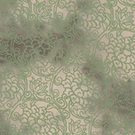 Nepalese Printed Paper- Art Nouveau Lotus Print Grass Green on Mottled Green 20x30" Sheet