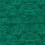 Tibetan Wave Paper- Mint on Deep Green Paper 20x30" Sheet