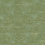 Tibetan Wave Paper- Green on Gray-Green Paper 20x30" Sheet