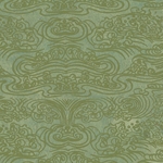 Tibetan Wave Paper- Green on Gray-Green Paper 20x30" Sheet