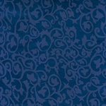 Nepalese Printed Paper- Flower Print in Cobalt Blue on Navy 20x30" Sheet