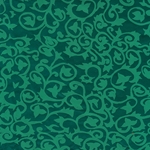 Nepalese Printed Paper- Flower Print in Emerald Green on Dark Green 20x30" Sheet