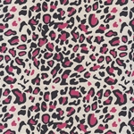 Nepalese Lokta Paper- Leopard Print in Black and Magenta on Natural 20x30" Sheet