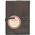 Journalino Charcoal Leather Journal- 3.25"x4.25"