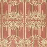 Art Deco Floral Column Paper- Clay 20x30" Sheet