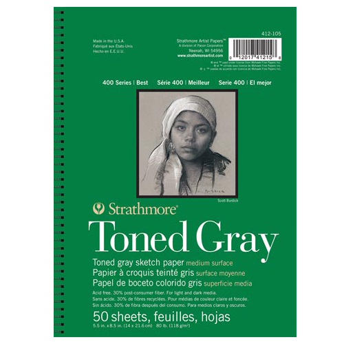 5.5"x8.5" Gray - 50 Sheet Pad