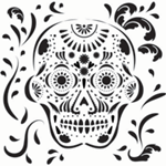 Mini Mexican Skull 6" x 6"