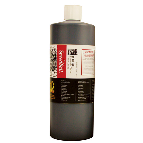 Speedball Super Black India Ink - 2oz Bottle