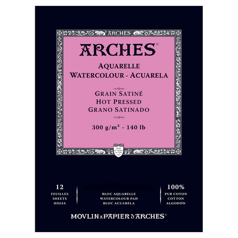 Arches 140lb Watercolor Pads - Hot Pressed