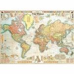 Cavallini Decorative Paper - World Map #5 20"x28" Sheet