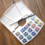 Van Gogh Water Colour Pocket Box - Special Offer 15 Half Pans and Brush