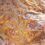 Luco Gilding Material Variegated Red Leaf - 25 Leaves 5.5"x5.5"