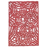 Amate Bark Paper from Mexico- Circular Woven Roja Red 15.5x23 Inch Sheet