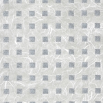 Thai Screenprinted Unryu- Silver Squares on White 25x37 Inch Sheet