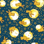Rabbits Over the Moon on Night Sky 18"x24" Sheet