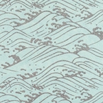 Japanese Chiyogami Paper - Light Blue and Metallic Silver Waves