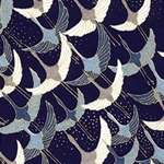 Japanese Chiyogami Paper - Cranes in Shades of Blue