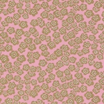 Yuzen Pink Rose with Retro Gold Plums