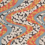 Yuzen Orange and Blue on Black