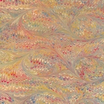 Handmade Italian Marble Paper- Bird Feather Rainbow 19.5 x 27" Sheet