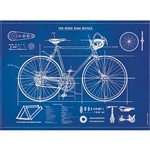 Cavallini Decorative Paper - Bicycle Blueprint 20"x28" Sheet